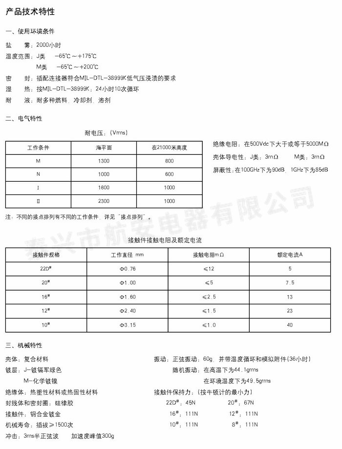 GJB599Ⅲ（MIL-DTL-38999Ⅲ)复合材料圆形电连接器